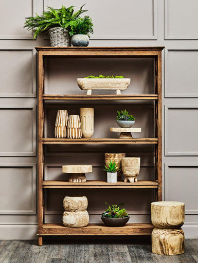 Arlo Natural Curved Wood Vase