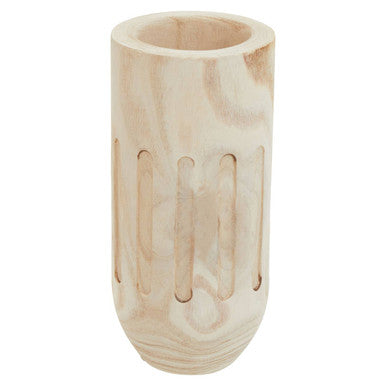 Arlo Natural Engraved Wood Vase