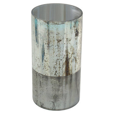 Large Glass Vase in Metallic Antique Finish | Gaia