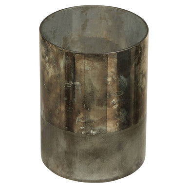 Small Glass Vase in Metallic Antique Finish | Gaia
