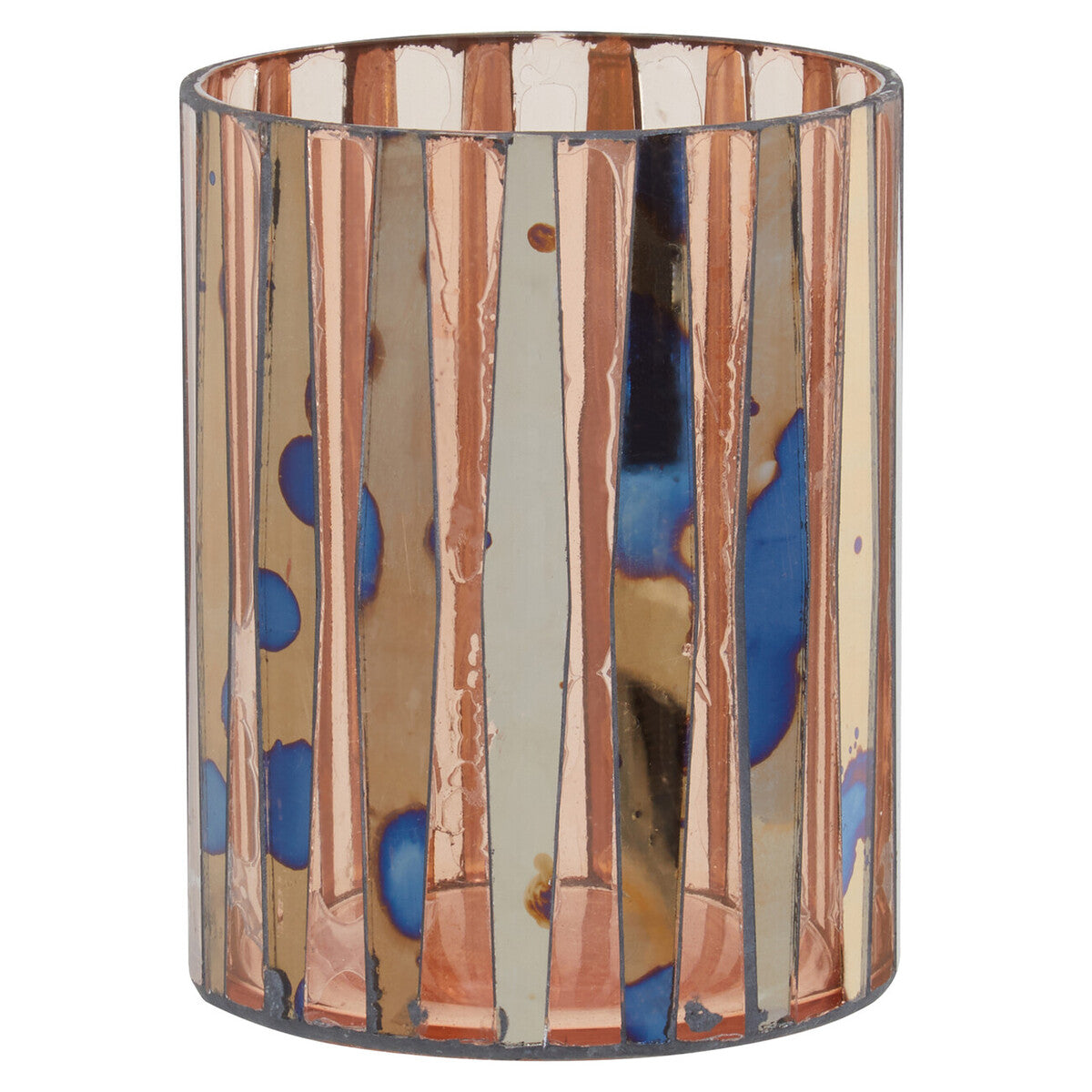 Pink Antique Finish Small Candle Holder | Gaia