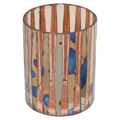 Pink Antique Finish Small Candle Holder | Gaia