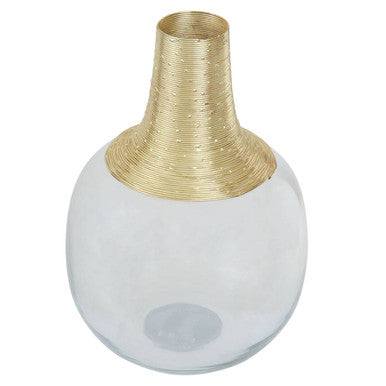 Glass and Gold Large Vase | Glynn