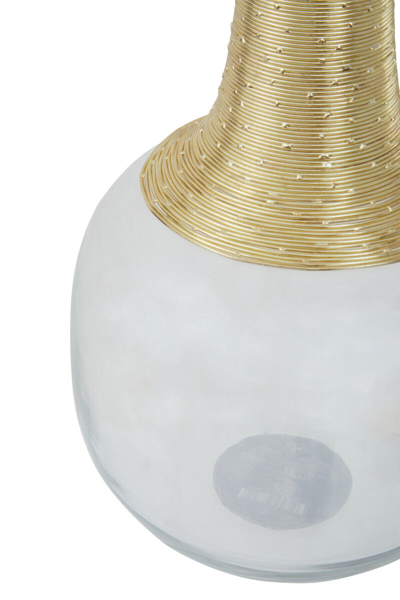 Glass and Gold Large Vase | Glynn