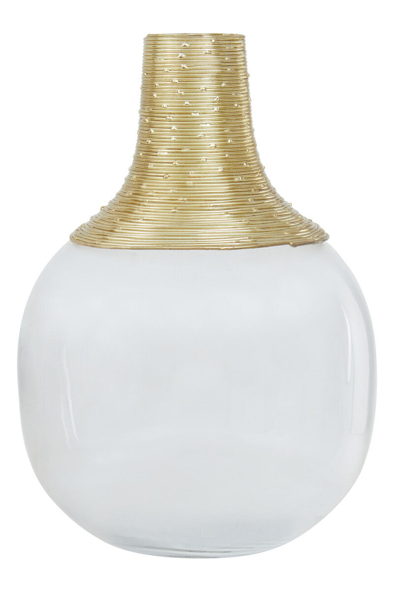 Glass and Gold Small Vase | Glynn