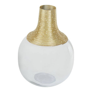Glass and Gold Small Vase | Glynn