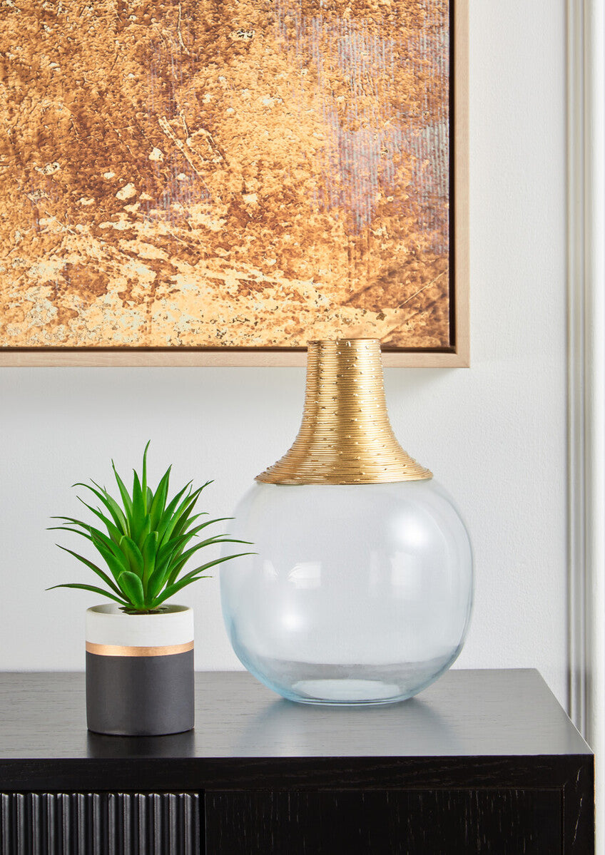 Glass and Gold Small Vase | Glynn