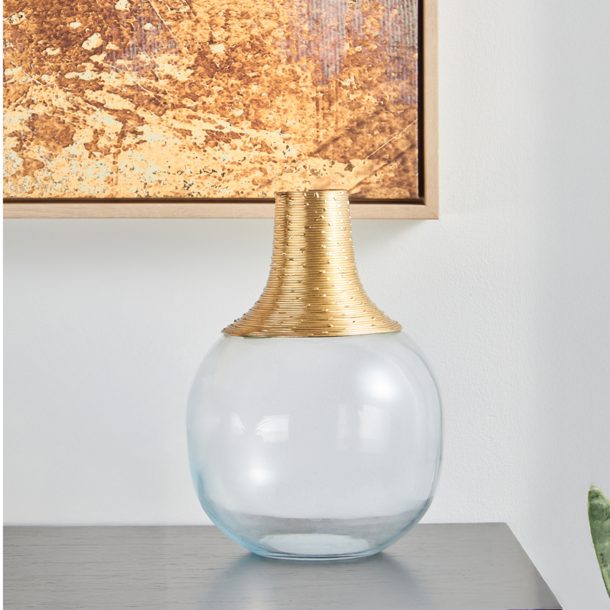 Glass and Gold Small Vase | Glynn