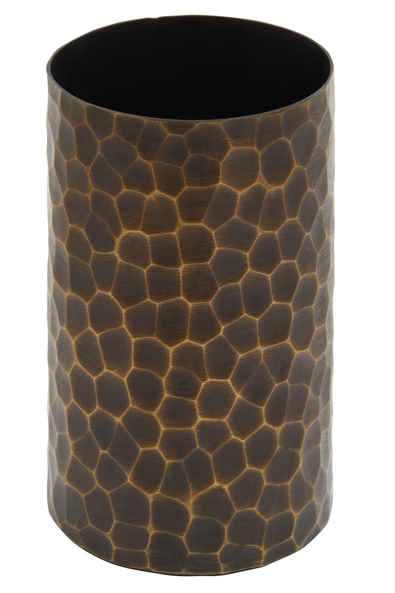 Akola Antique Gold Finish Metal Small Vase