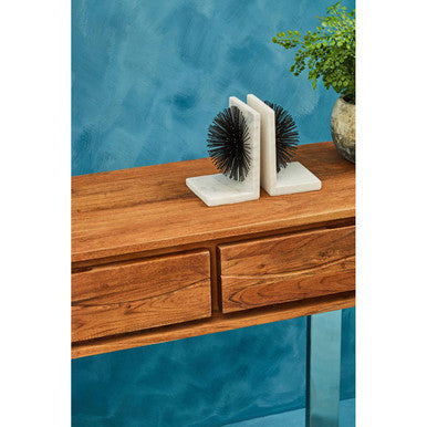 Set of Two Black Finish Starburst Bookends | Mirano