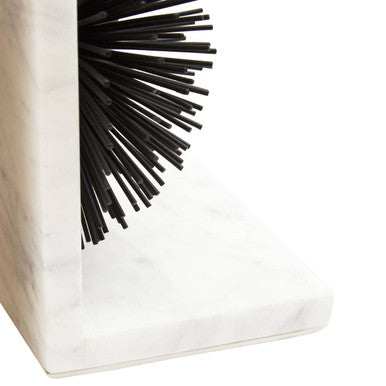 Set of Two Black Finish Starburst Bookends | Mirano