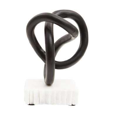 Matt Black Knot Sculpture | Mirano