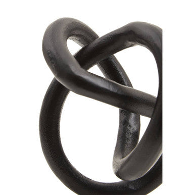 Matt Black Knot Sculpture | Mirano
