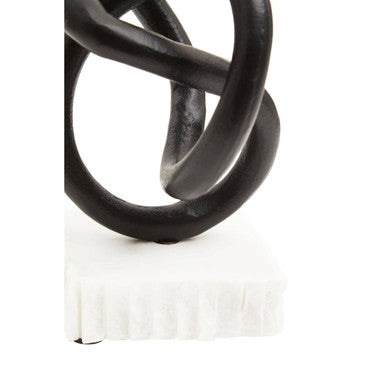 Matt Black Knot Sculpture | Mirano