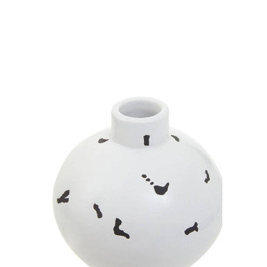 White and Black Small Vase | Tundra