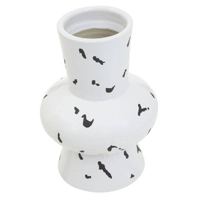 White and Black Large Vase | Tundra