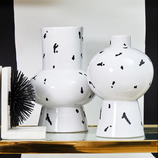 White and Black Small Vase | Tundra