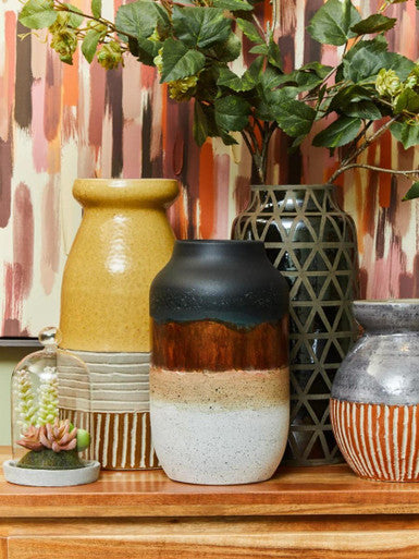 Nova Orange Vase | Earthenware