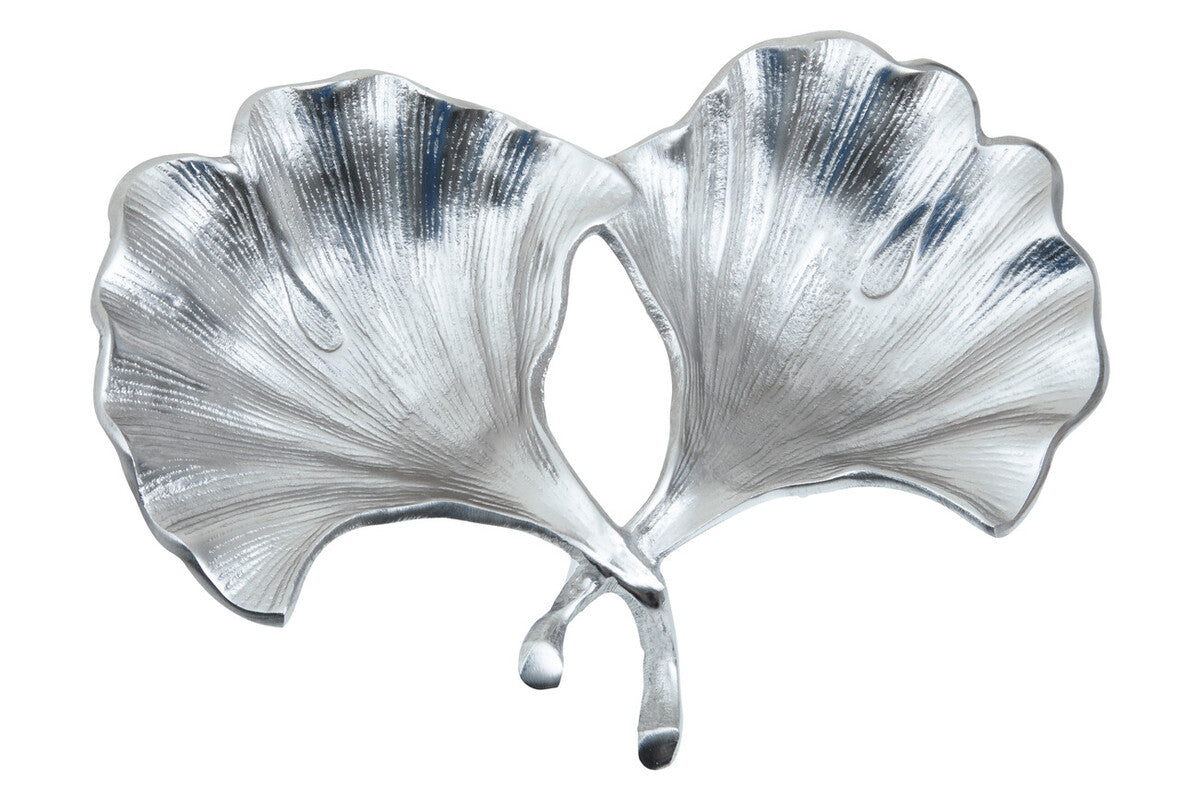 Ginkgo Silver Finish Dish | Prato