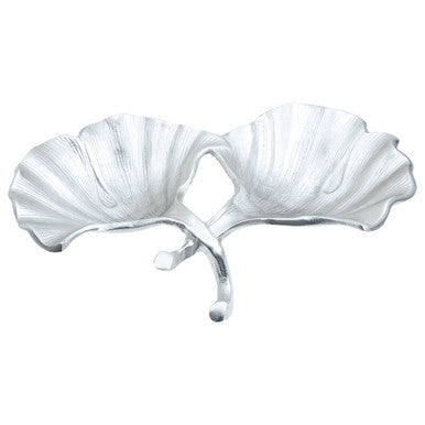 Ginkgo Silver Finish Dish | Prato