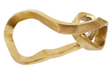 Gold Finish Abstract Knot Sculpture | Prato