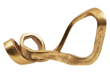 Gold Finish Abstract Knot Sculpture | Prato