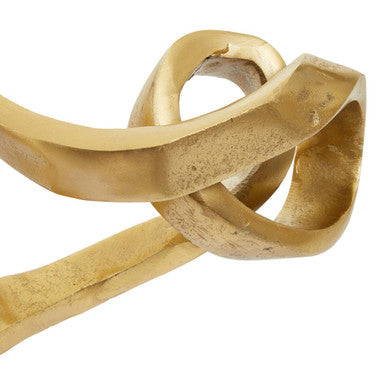Gold Finish Abstract Knot Sculpture | Prato