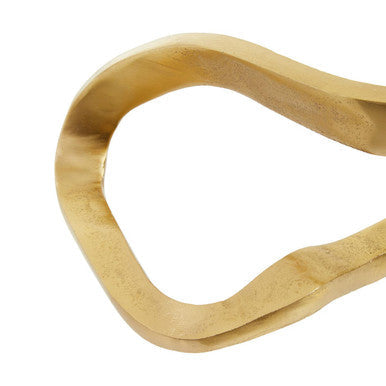 Gold Finish Abstract Knot Sculpture | Prato