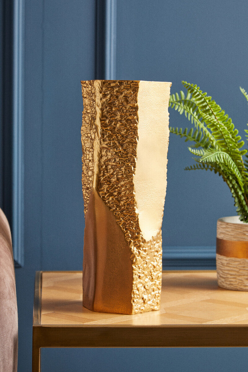 Small Gold Textured Vase | Dante