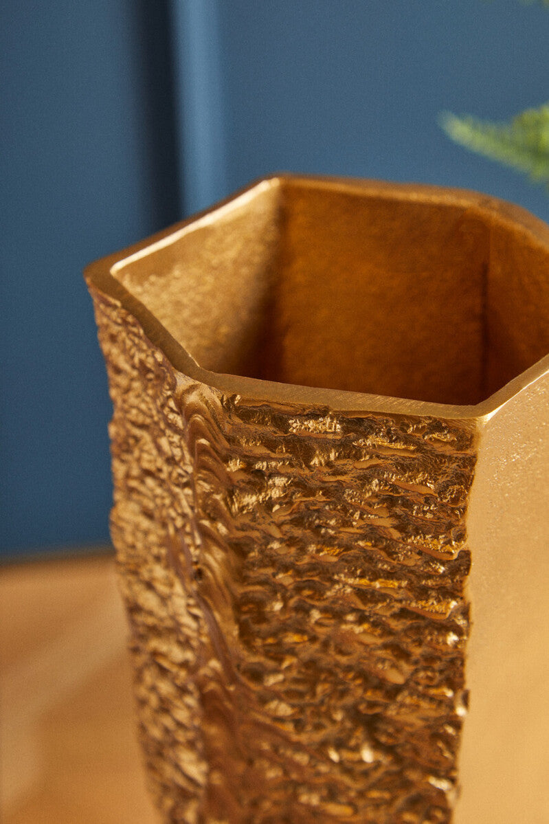 Small Gold Textured Vase | Dante