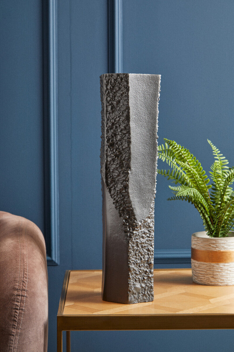 Large Grey Textured Vase | Dante