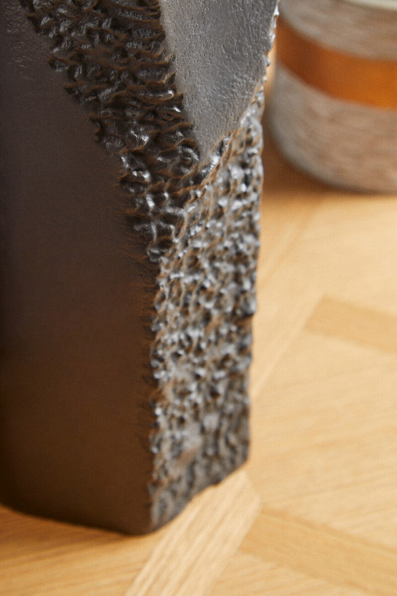 Large Grey Textured Vase | Dante