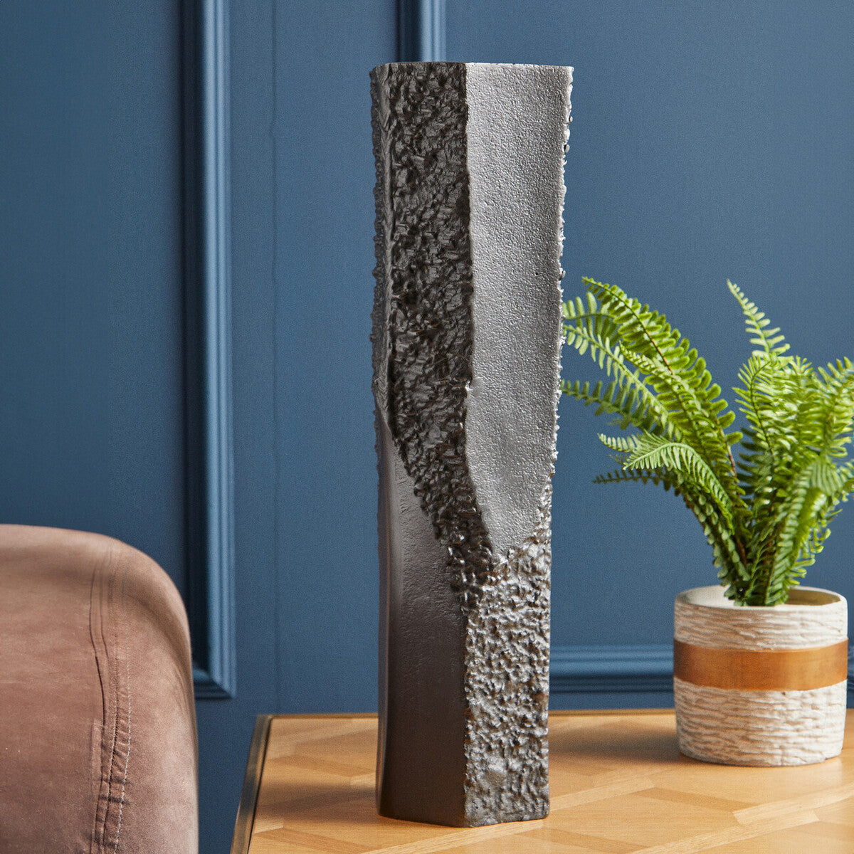 Large Grey Textured Vase | Dante