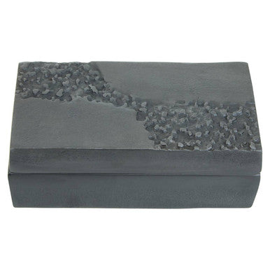 Grey Finish Textured Trinket Box | Dante