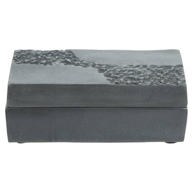 Grey Finish Textured Trinket Box | Dante