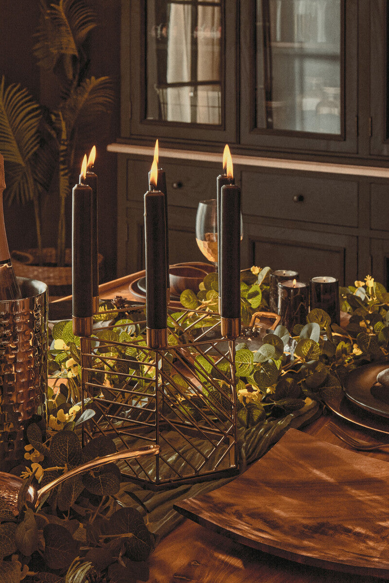 Set of Three Black Marble Tealight Holders | Salmo