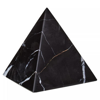Black Marble Pyramid Ornament | Salmo