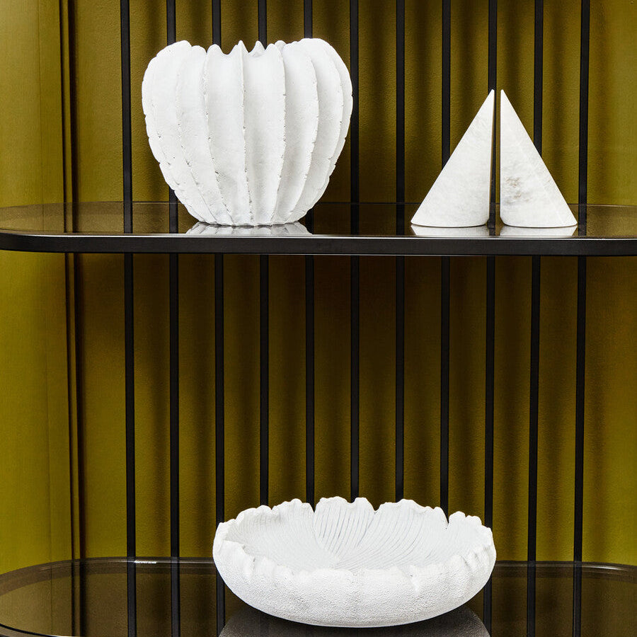 Set of Two White Marble Bookends | Salmo