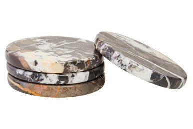 Black Marble Set of 4 Marble Coasters | Salmo