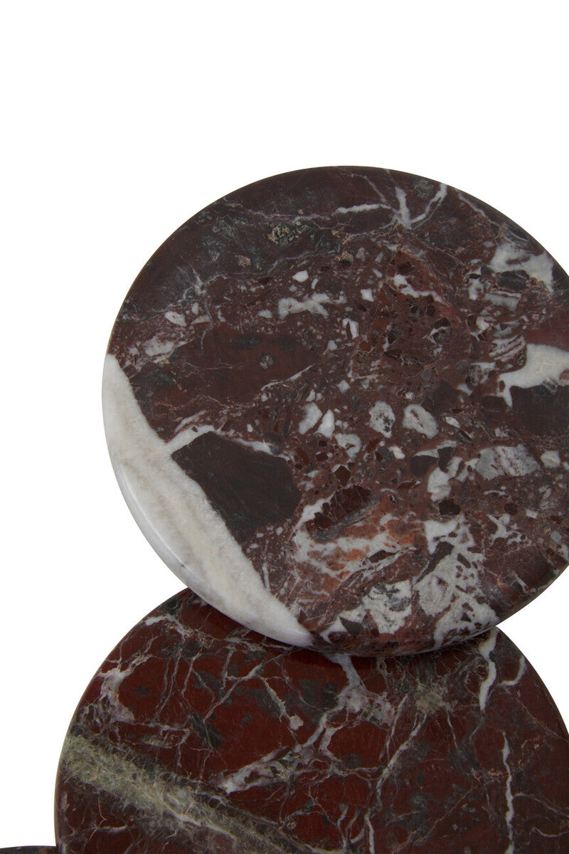 Set of 4 Red Marble Coasters | Salmo