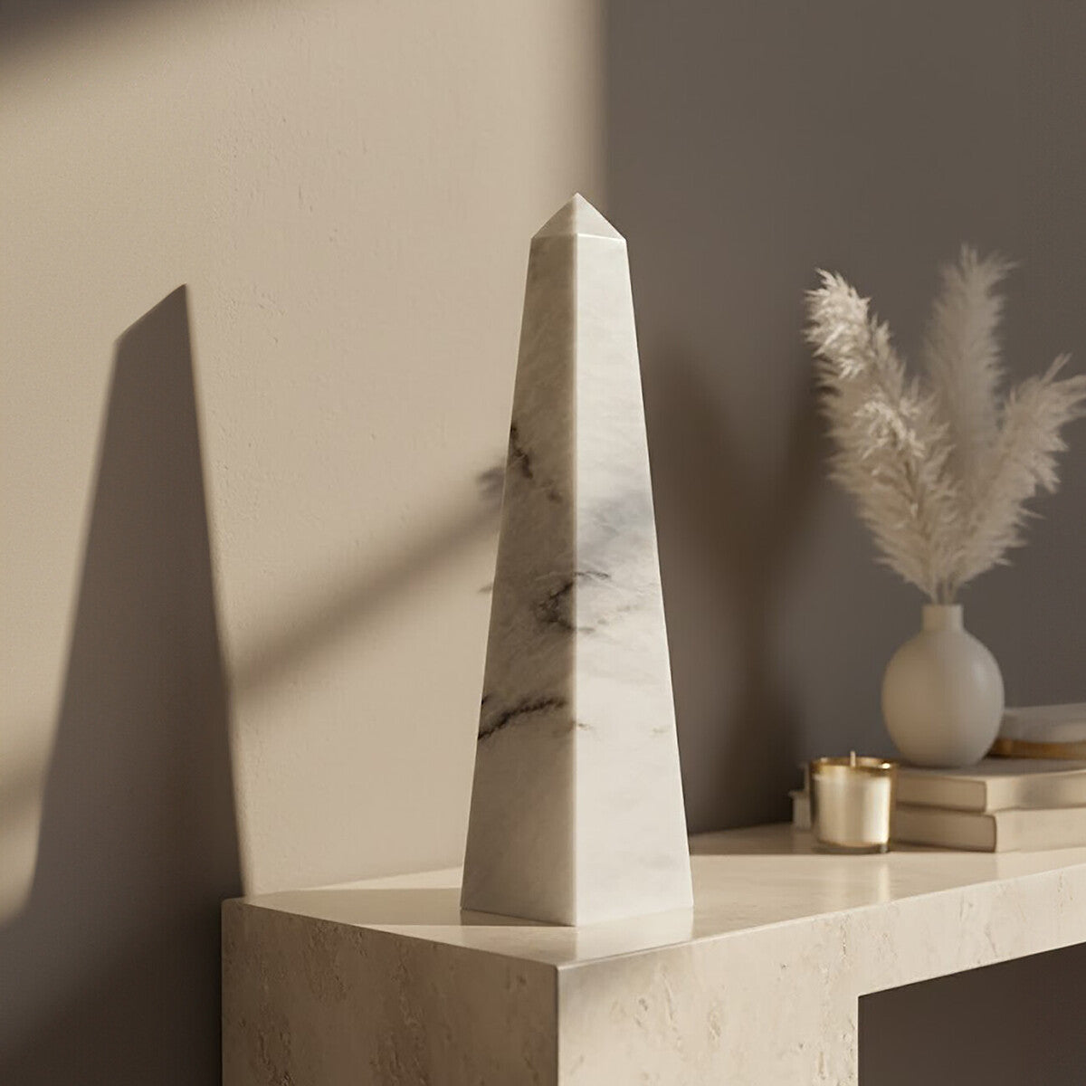 Large White Marble Obelisk | Salmo