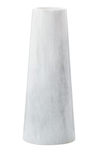 White Marble Tapered Vase | Salmo