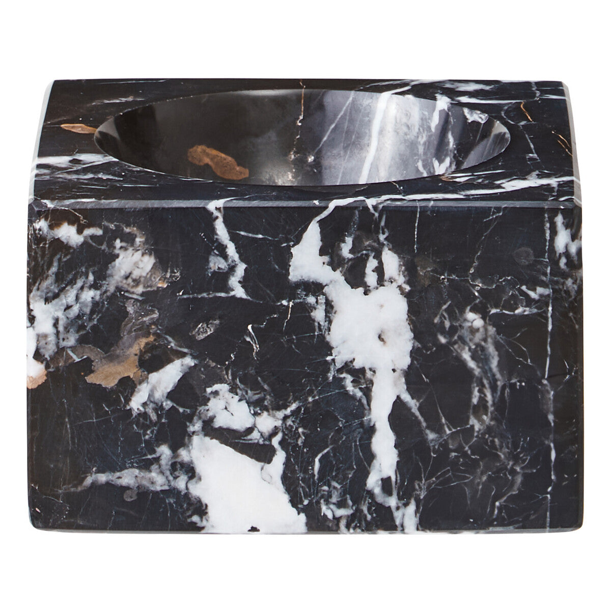Square Black and Gold Marble Bowl | Salmo
