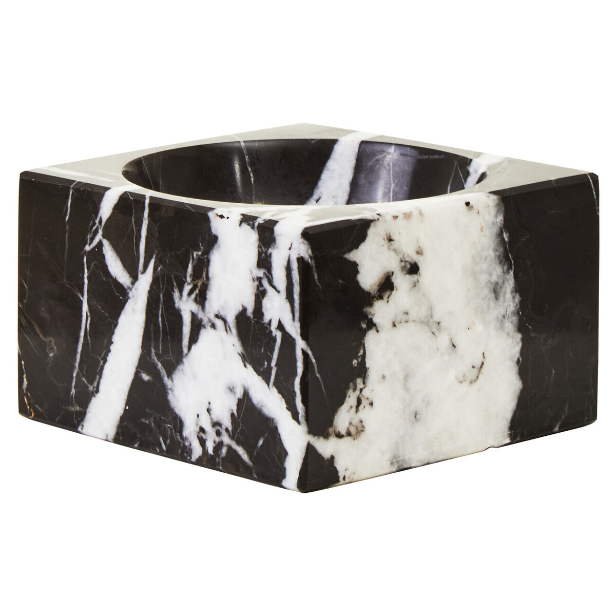 Square Black and Gold Marble Bowl | Salmo