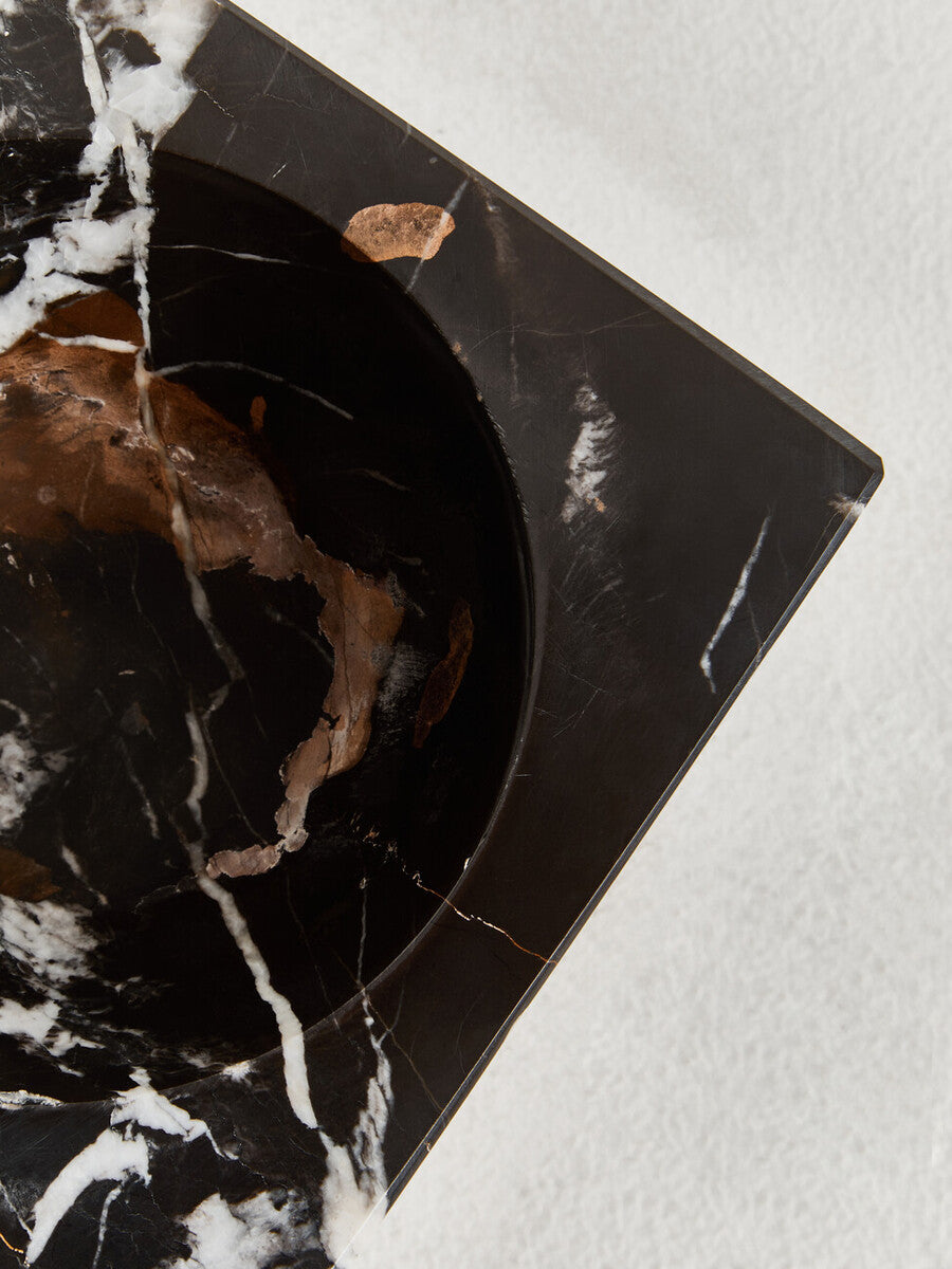 Square Black and Gold Marble Bowl | Salmo
