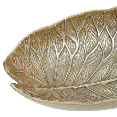 Gold Finish Lotus Leaf Bowl | Salma