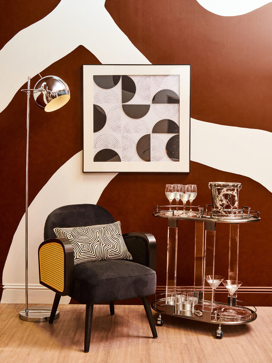 Silver Finish Mirrored Tray | Cruzar