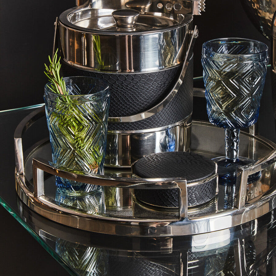 Silver Finish Mirrored Tray | Cruzar