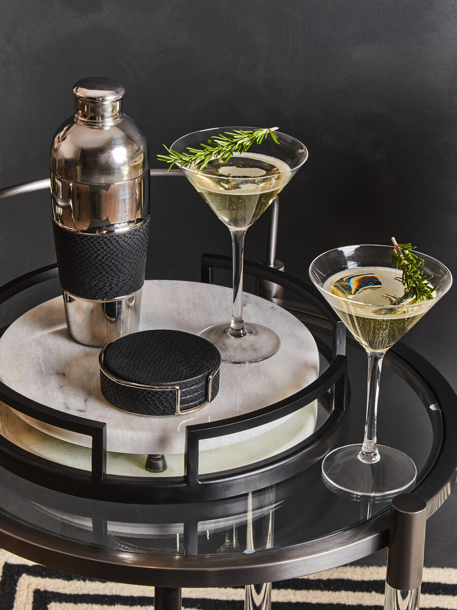 Matte Black Mirrored Tray | Cruzar