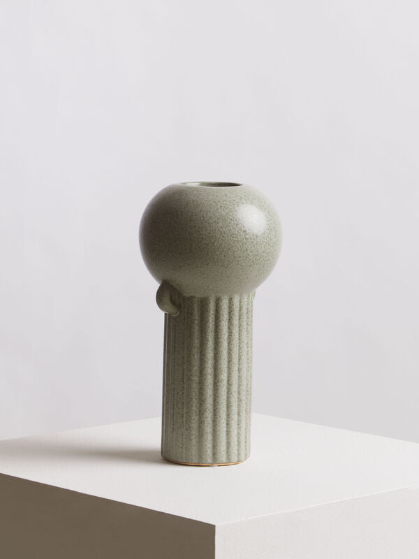Large Speckled Green Vase | Calcita
